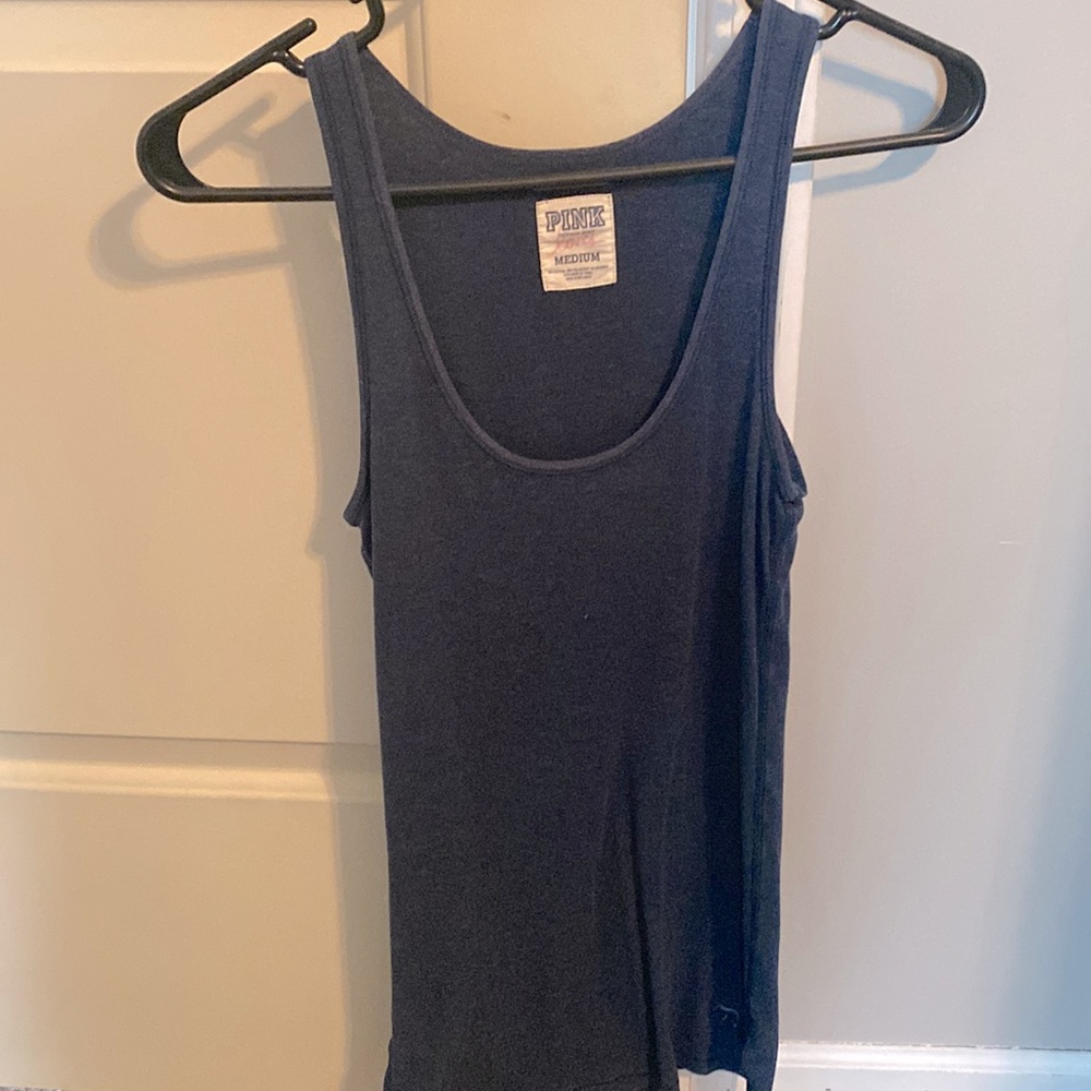 PINK Victorias Secret navy blue tank top. Size medium